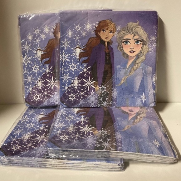 Frozen 2 Party Supplies Happy Birthday Bundle Decor Cups Tablecover Napkins Bags - Picture 6 of 12